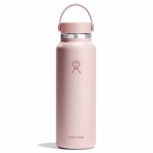 Pink Hydro Flask water bottle on a white background