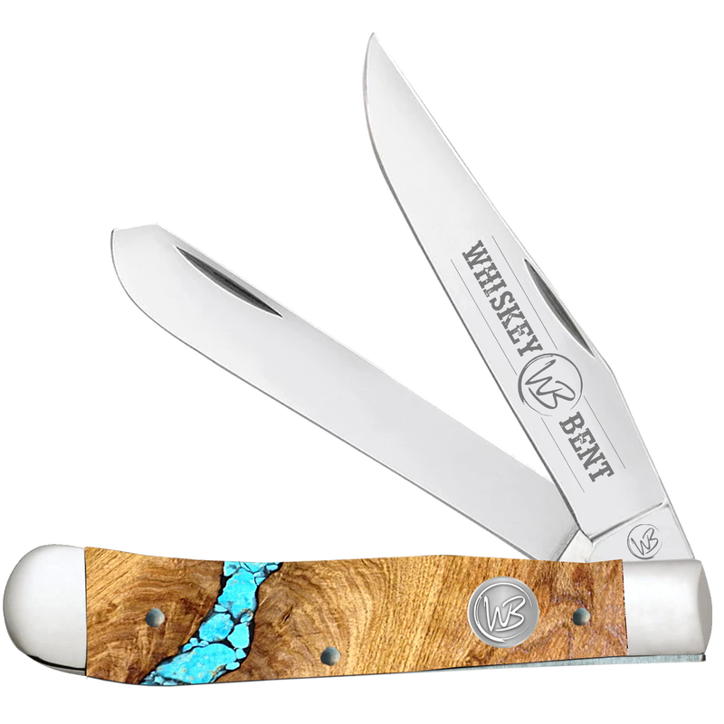 Trapper Acrylic Handle Knife | Turquoise River