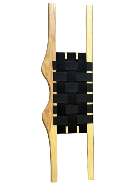 Webbed wooden yoke canoe seat