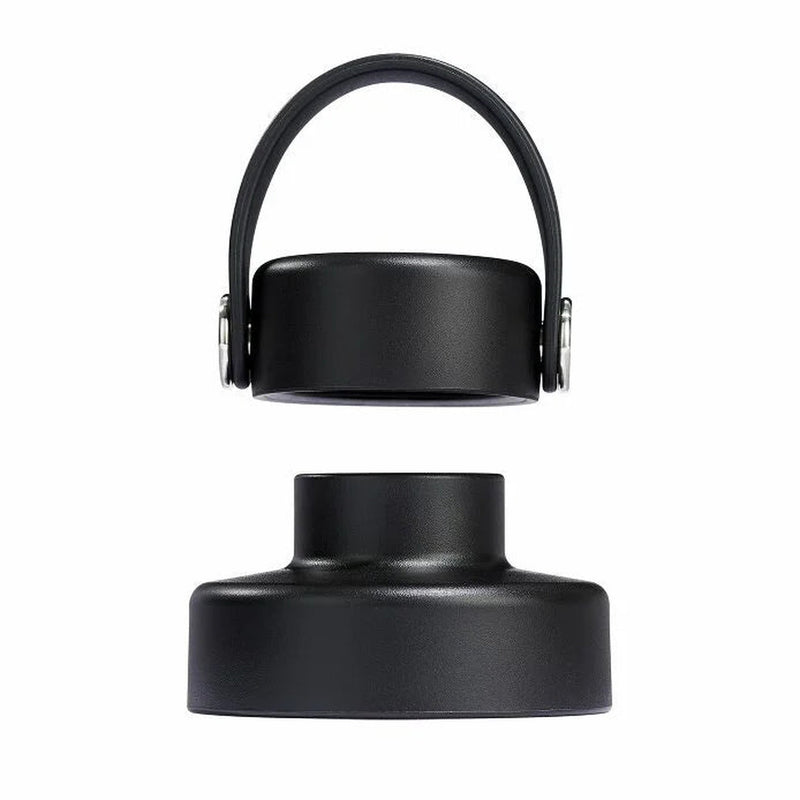 Black bottle cap with handle on a white background