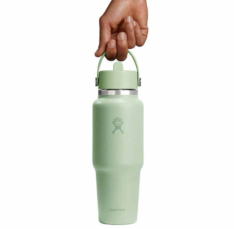 32oz Wide Mouth Travel Bottle With Flex Straw Cap | Aloe