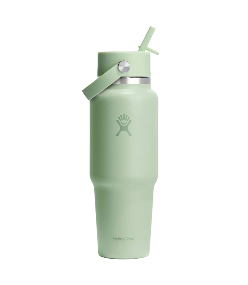 32oz Wide Mouth Travel Bottle With Flex Straw Cap | Aloe