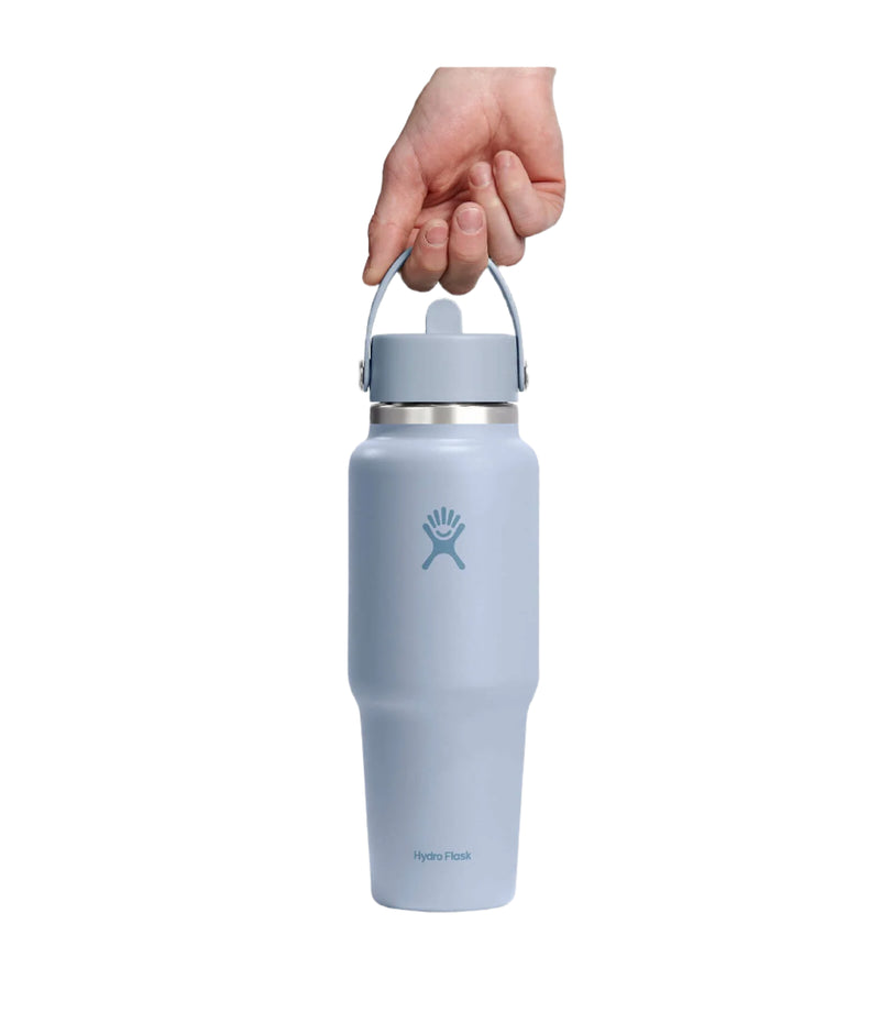32oz Wide Mouth Travel Bottle With Flex Straw Cap | Surf
