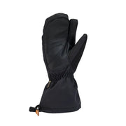 Black glove on a light gray background