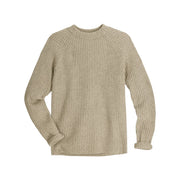 Beige ribbed sweater on a white background