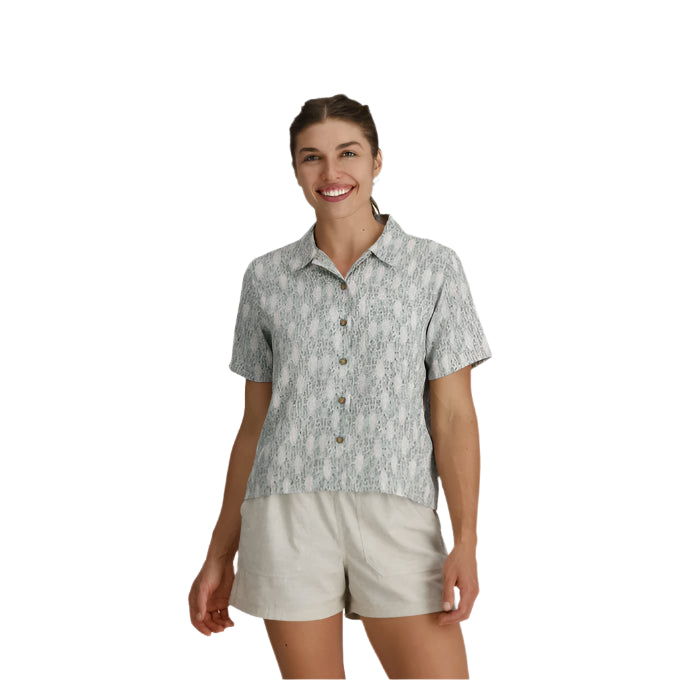 Women's Short Sleeve Camino Pucker Shirt | Deep Blue Caledonia