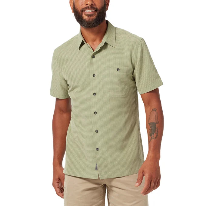 Royal Robbins Mens Desert Pucker Short Sleeve Shirt | LIGHT_OLIVE
