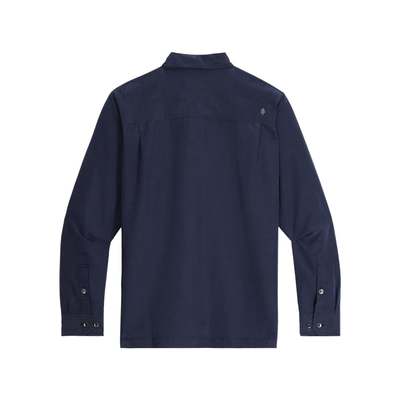 Men's Desert Pucker Long Sleeve Shirt | Naval