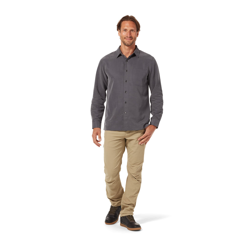 Men's Desert Pucker Dry Long Sleeve Shirt | Asphalt