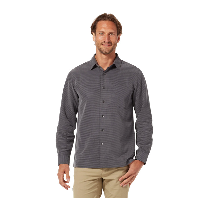 Men's Desert Pucker Dry Long Sleeve Shirt | Asphalt