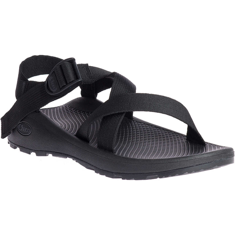 Men's Z/Cloud Adjustable Strap Cushioned Sandal | Solid Black