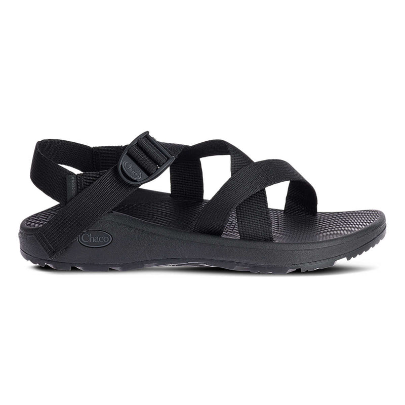 Men's Z/Cloud Adjustable Strap Cushioned Sandal | Solid Black